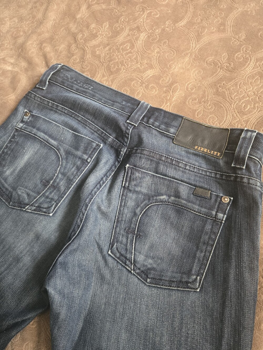 Mens Fidelity Denim Impala Varsity Dark Jeans 31 X 28 Made USA